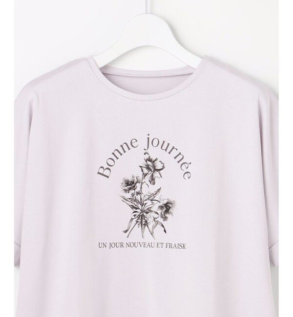ANY SIS「フラワープリント ロゴＴシャツ」|Tシャツ・カットソー|