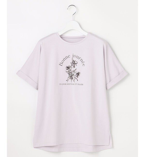 ANY SIS「フラワープリント ロゴＴシャツ」|Tシャツ・カットソー|
