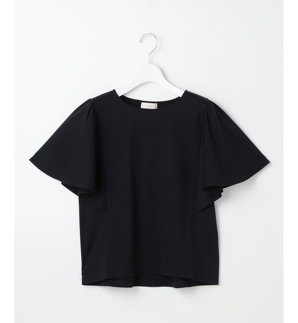 ANY SIS「【シルクタッチさら魅せTシャツ】袖フレア プルオーバー」|Tシャツ・カットソー|