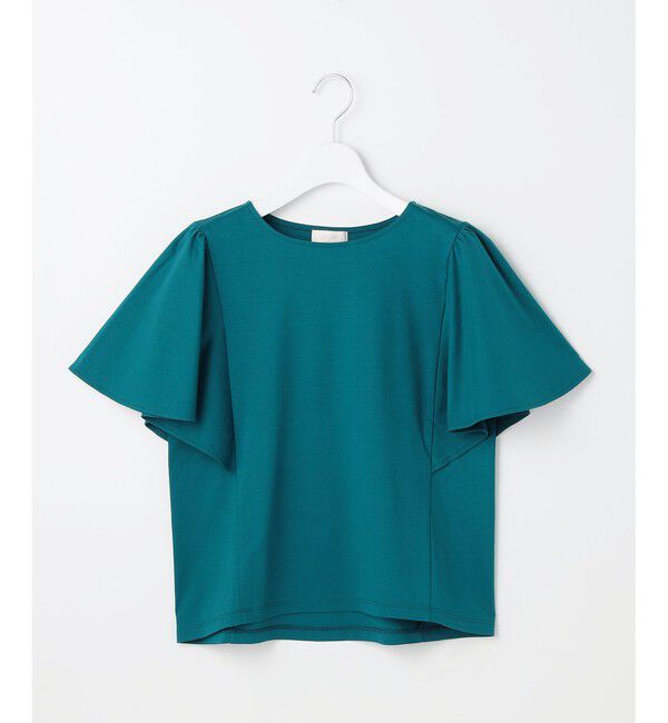 ANY SIS「【シルクタッチさら魅せTシャツ】袖フレア プルオーバー」|Tシャツ・カットソー|