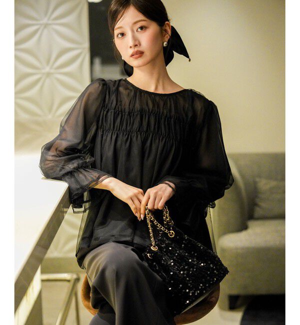 ANY SIS「【WEB限定】スクエアサテン シュシュ」|ヘアゴム・シュシュ|