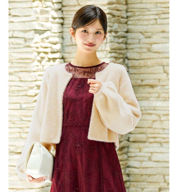 ANY SIS「【Lily Calin】フェザーニット カーディガン」|カーディガン|