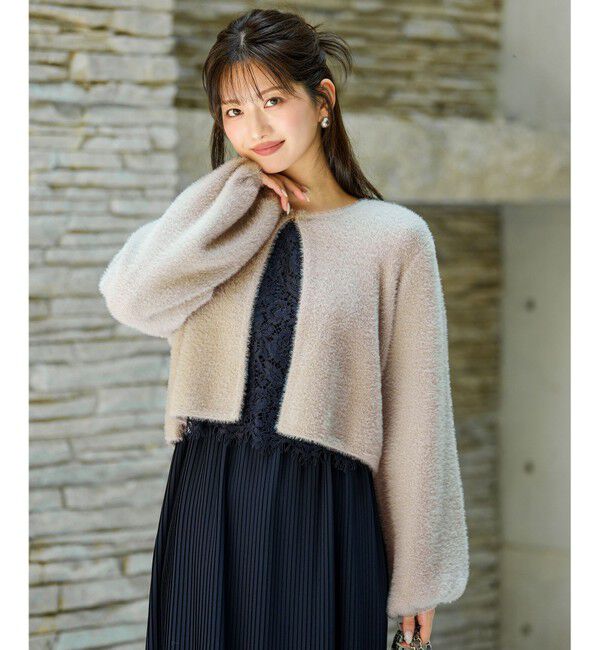 ANY SIS「【Lily Calin】フェザーニット カーディガン」|カーディガン|