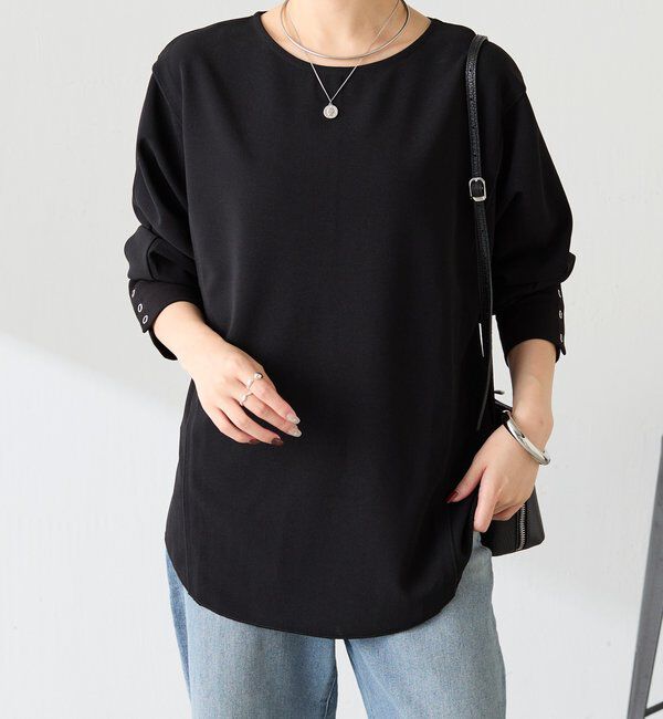  「シアー切替カットジョーゼットプルオーバー」|Tシャツ・カットソー|