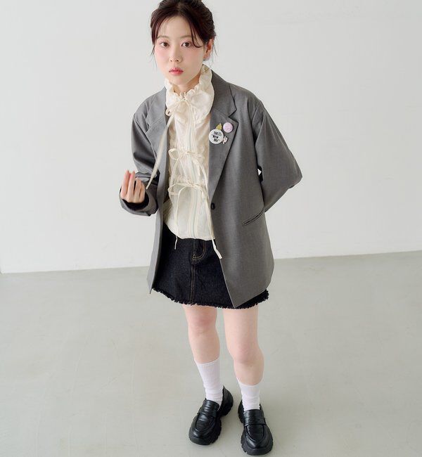  「【バッジ４点SET/ロングシーズン◎】バッジ付きジャケット」|テーラードジャケット|