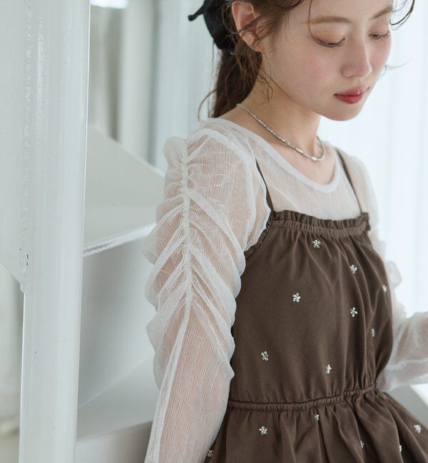  「ビジューバルーンサロペット」|オールインワン|