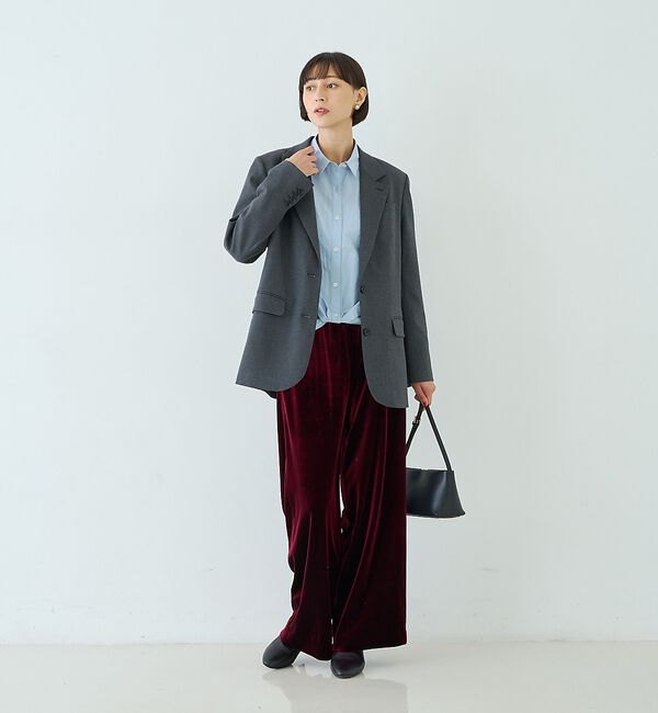 Rouge vif「ウール混ストレッチツイルシングルテーラージャケット」|テーラードジャケット|