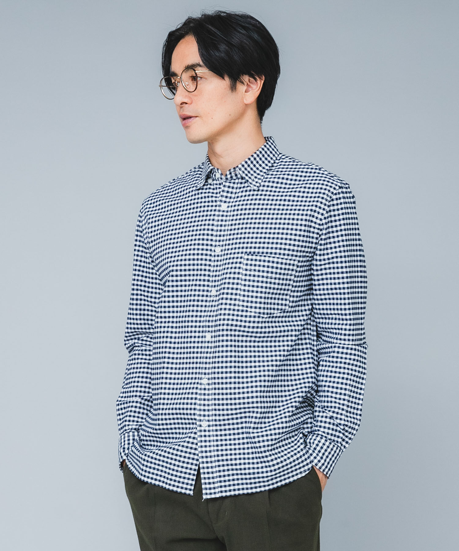 URBAN RESEARCH ROSSO「『WEB限定』『XXLｻｲｽﾞあり』『抗菌/消臭』ﾊｲﾊﾟﾌｫｰﾏﾝｽｵｯｸ」|シャツ・ブラウス|ネイビー
