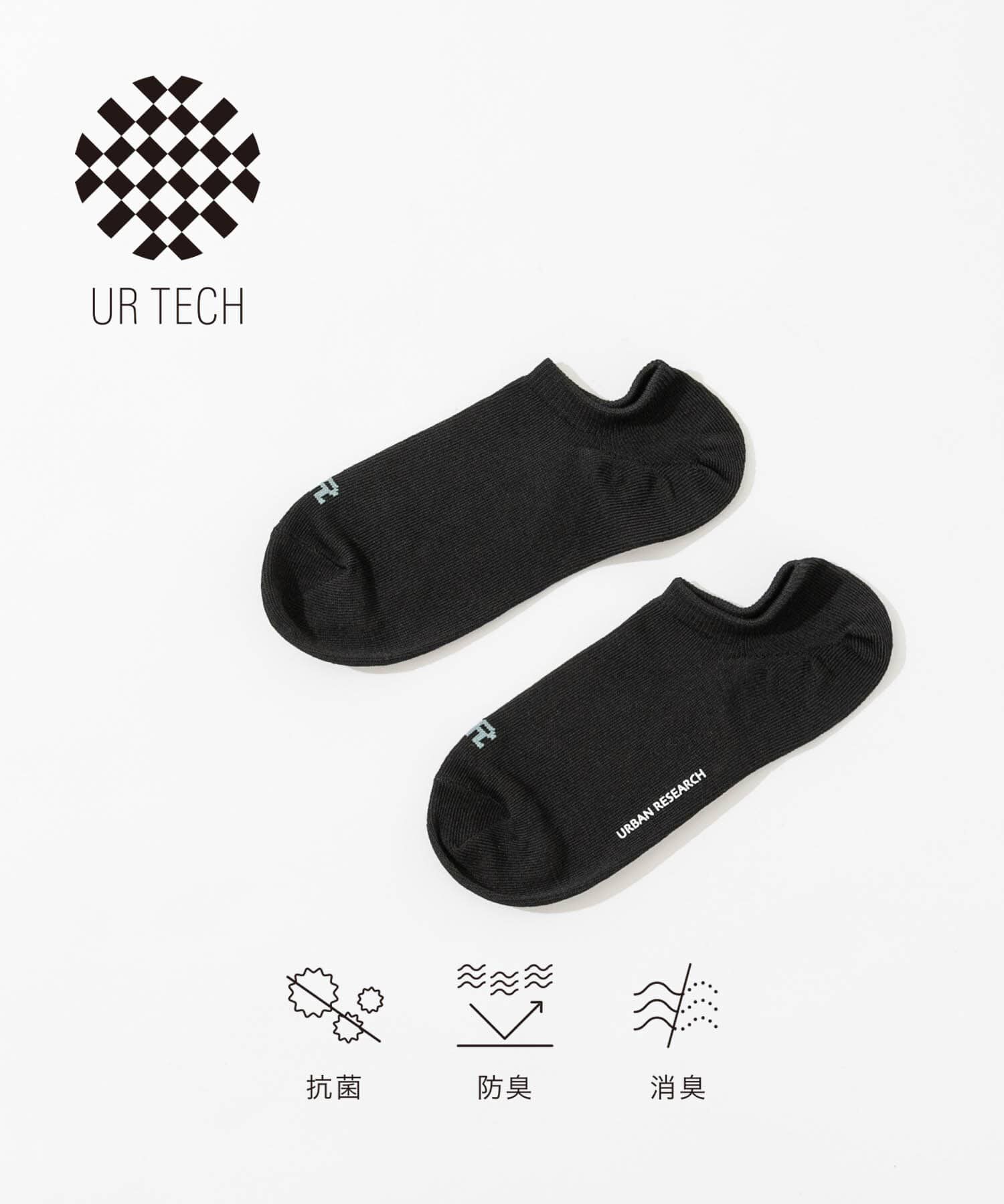 URBAN RESEARCH「『UR TECH』スニーカー丈ソックス」|ソックス|ブラック