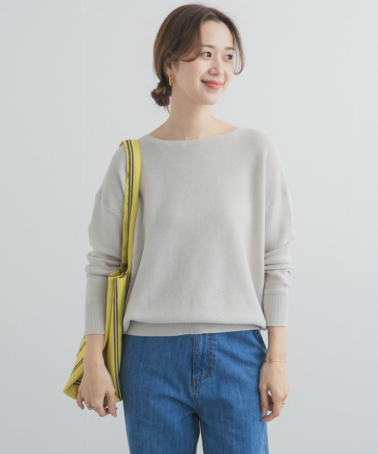 URBAN RESEARCH DOORS「コットンボートネックガーターKNIT」|ニット・セーター|