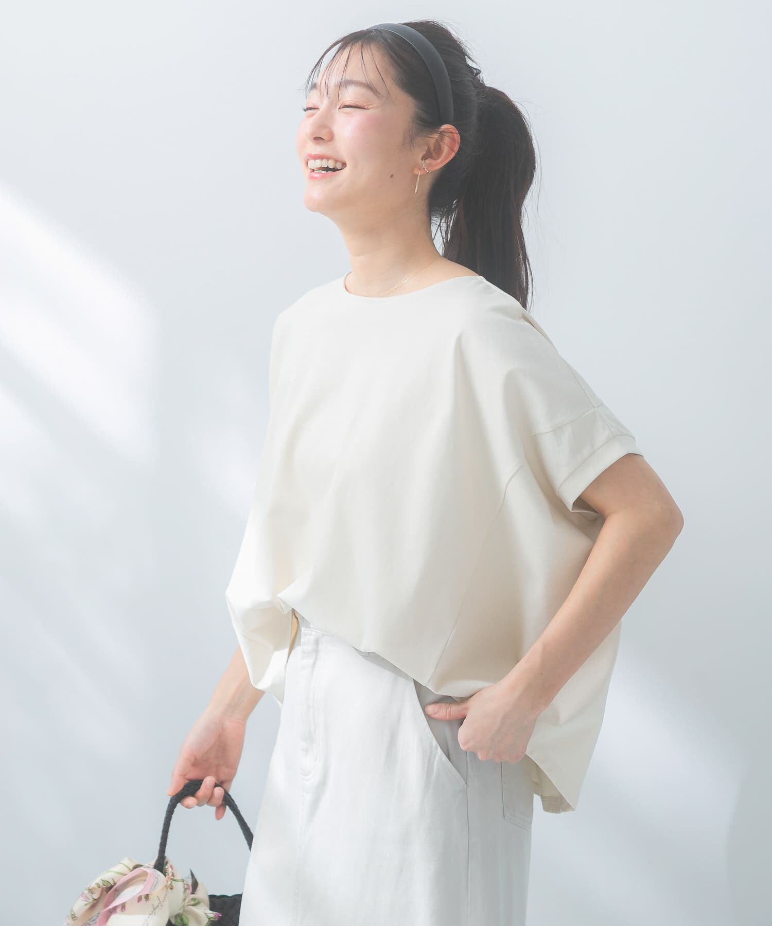 URBAN RESEARCH ROSSO「『WEB/一部店舗限定』UVカットドルマンスリーブプルオーバー」|Tシャツ・カットソー|