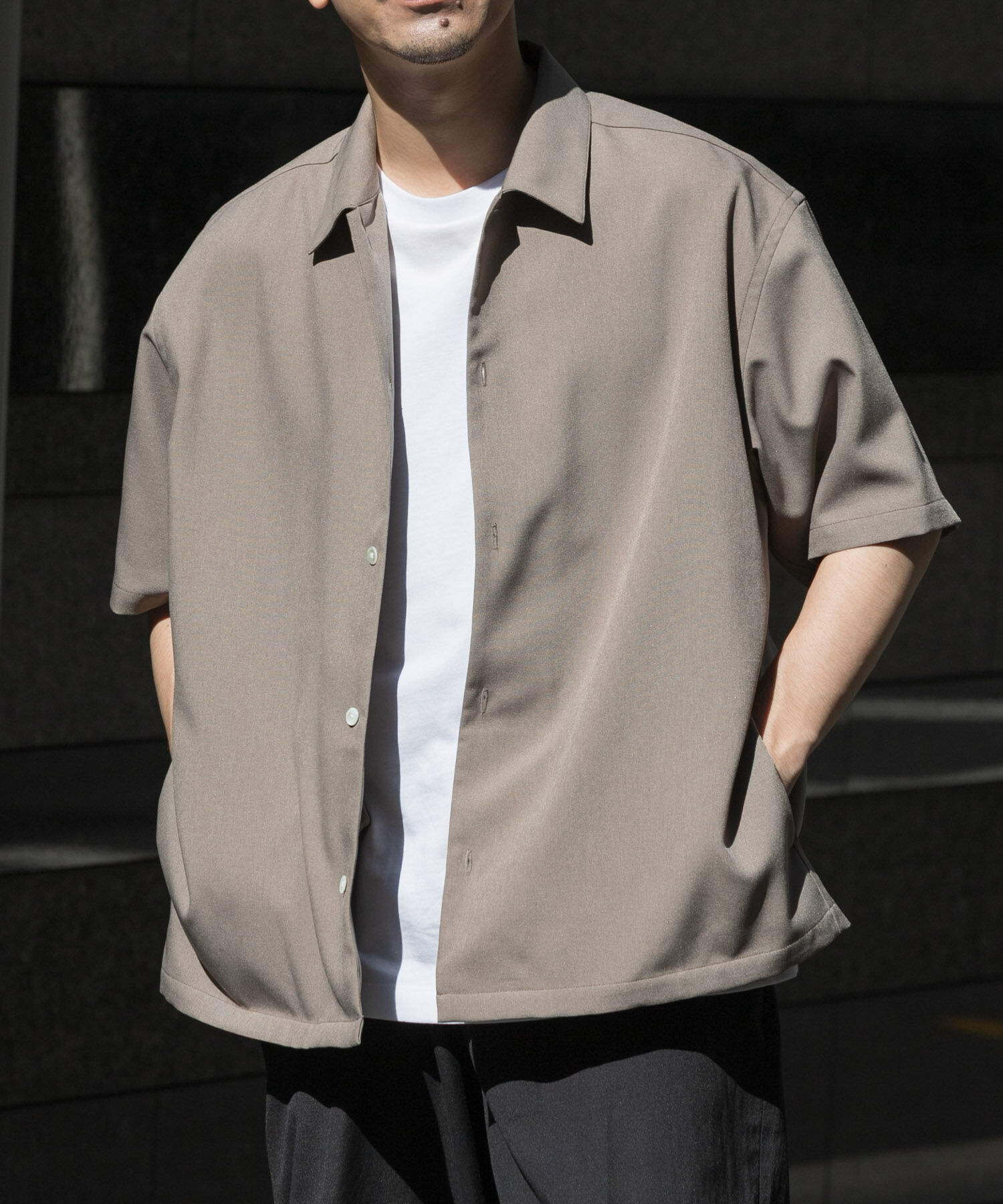 URBAN RESEARCH ROSSO「『セットアップ対応』『防シワ』サマーウール調サイドポケットシャツ」|シャツ・ブラウス|