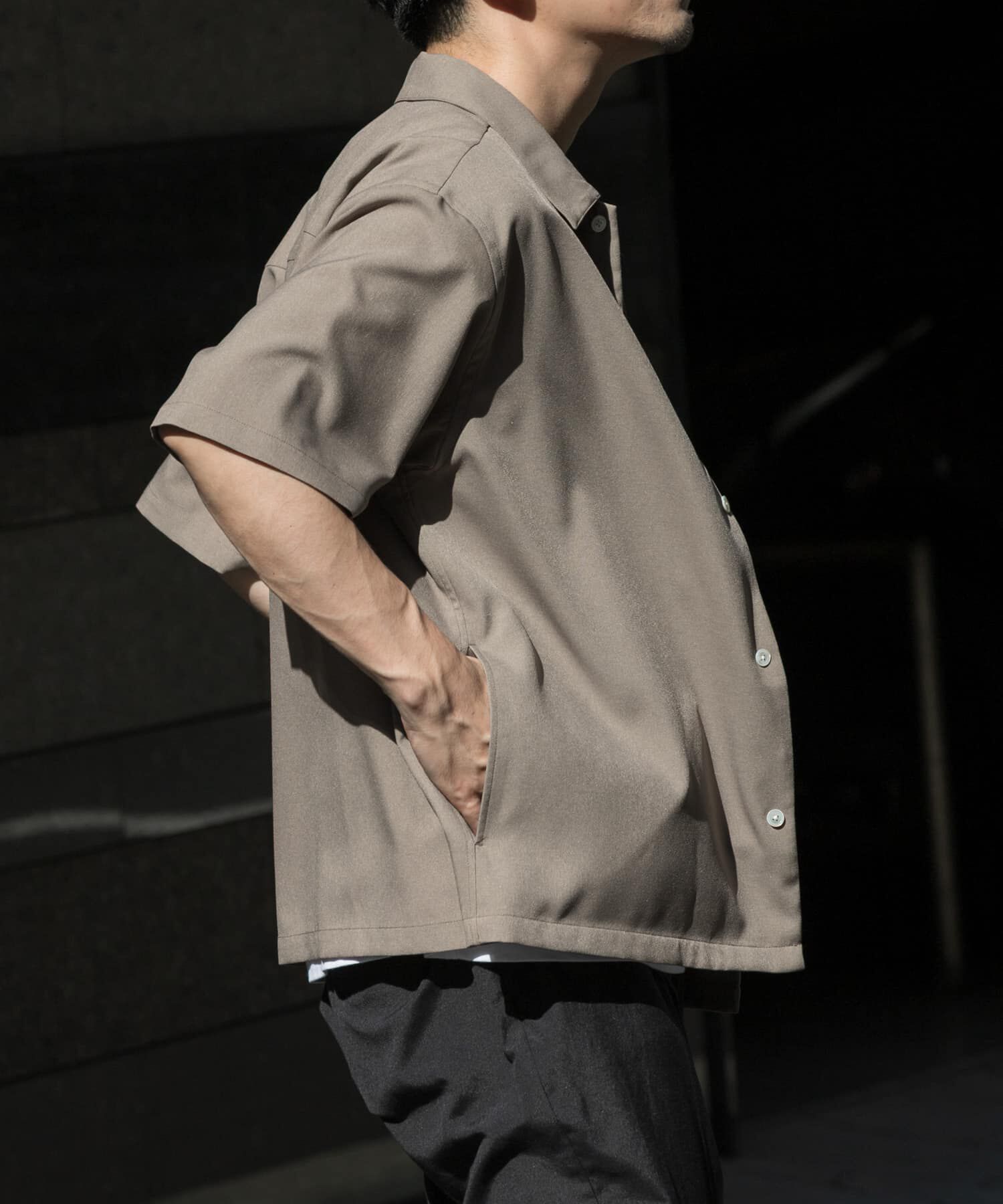 URBAN RESEARCH ROSSO「『セットアップ対応』『防シワ』サマーウール調サイドポケットシャツ」|シャツ・ブラウス|