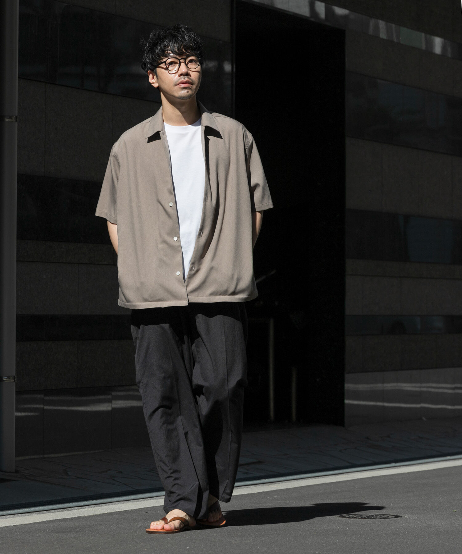 URBAN RESEARCH ROSSO「『セットアップ対応』『防シワ』サマーウール調サイドポケットシャツ」|シャツ・ブラウス|