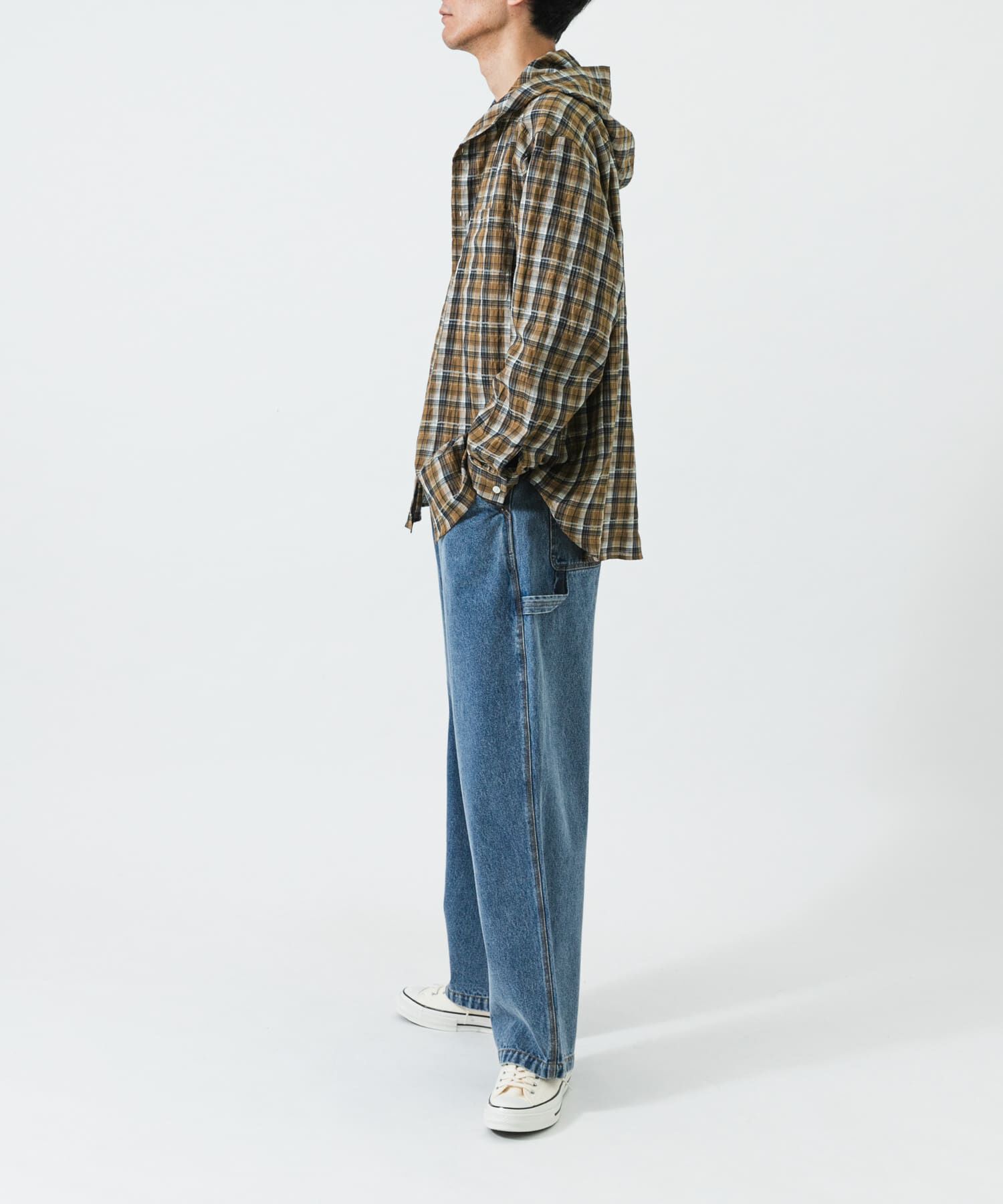 Sonny Label 「チェックフーデッドシャツ」|シャツ・ブラウス|