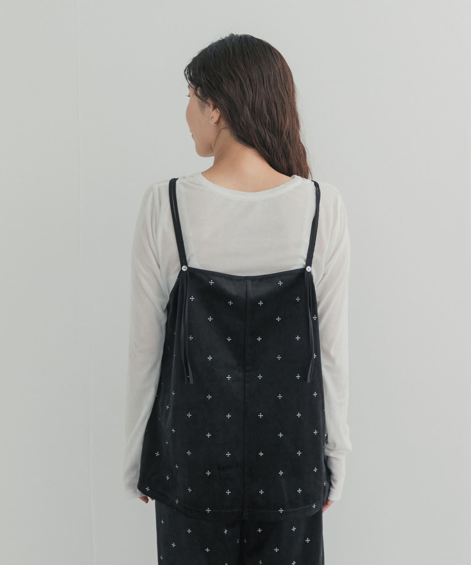 URBAN RESEARCH DOORS「刺繍ベロアキャミチュニック」|キャミソール|