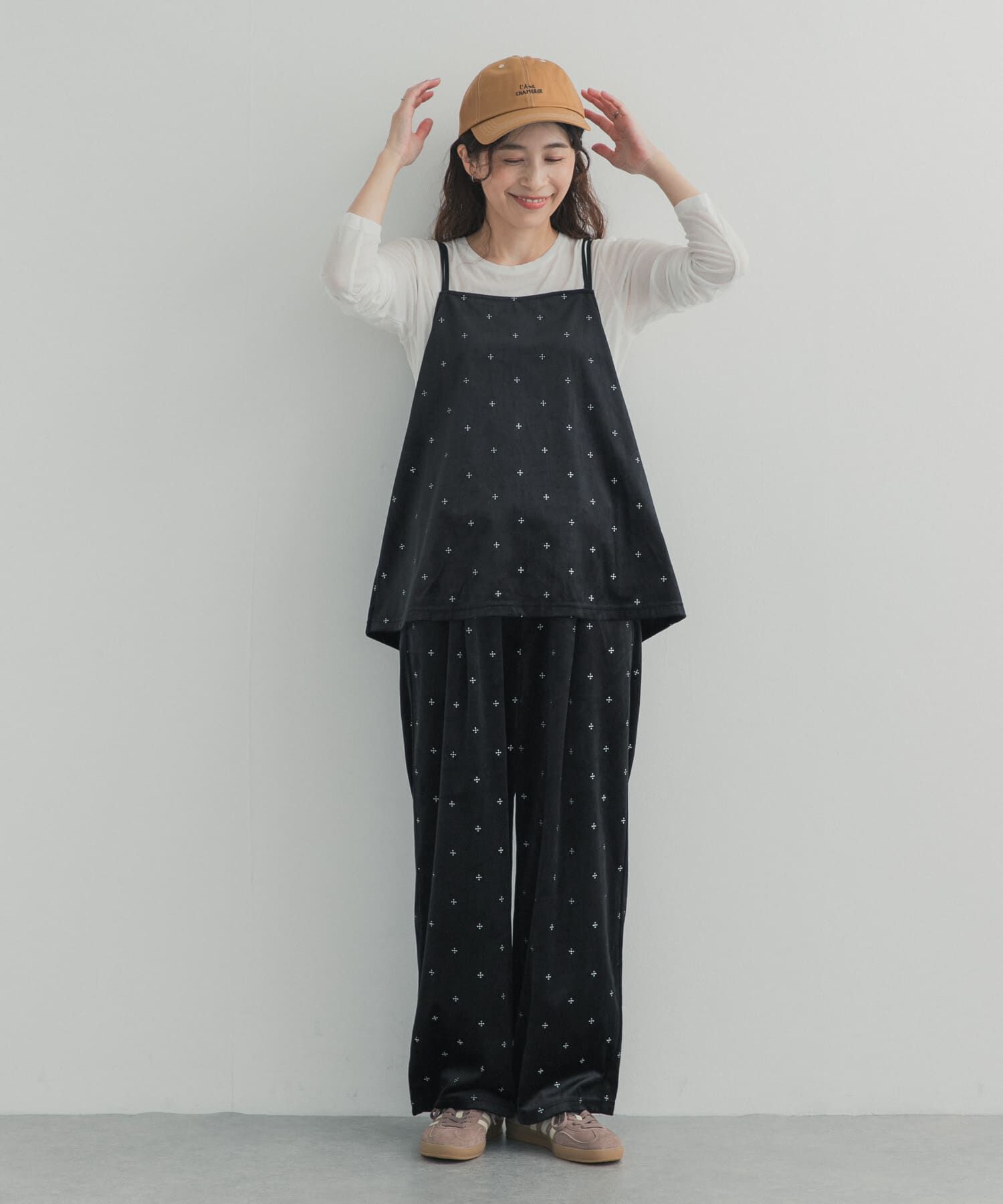 URBAN RESEARCH DOORS「刺繍ベロアキャミチュニック」|キャミソール|