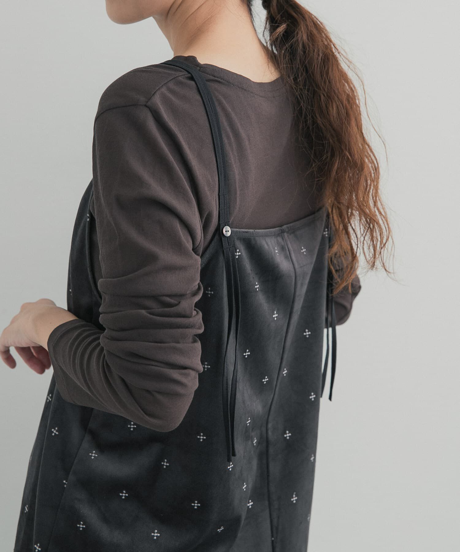 URBAN RESEARCH DOORS「刺繍ベロアキャミチュニック」|キャミソール|