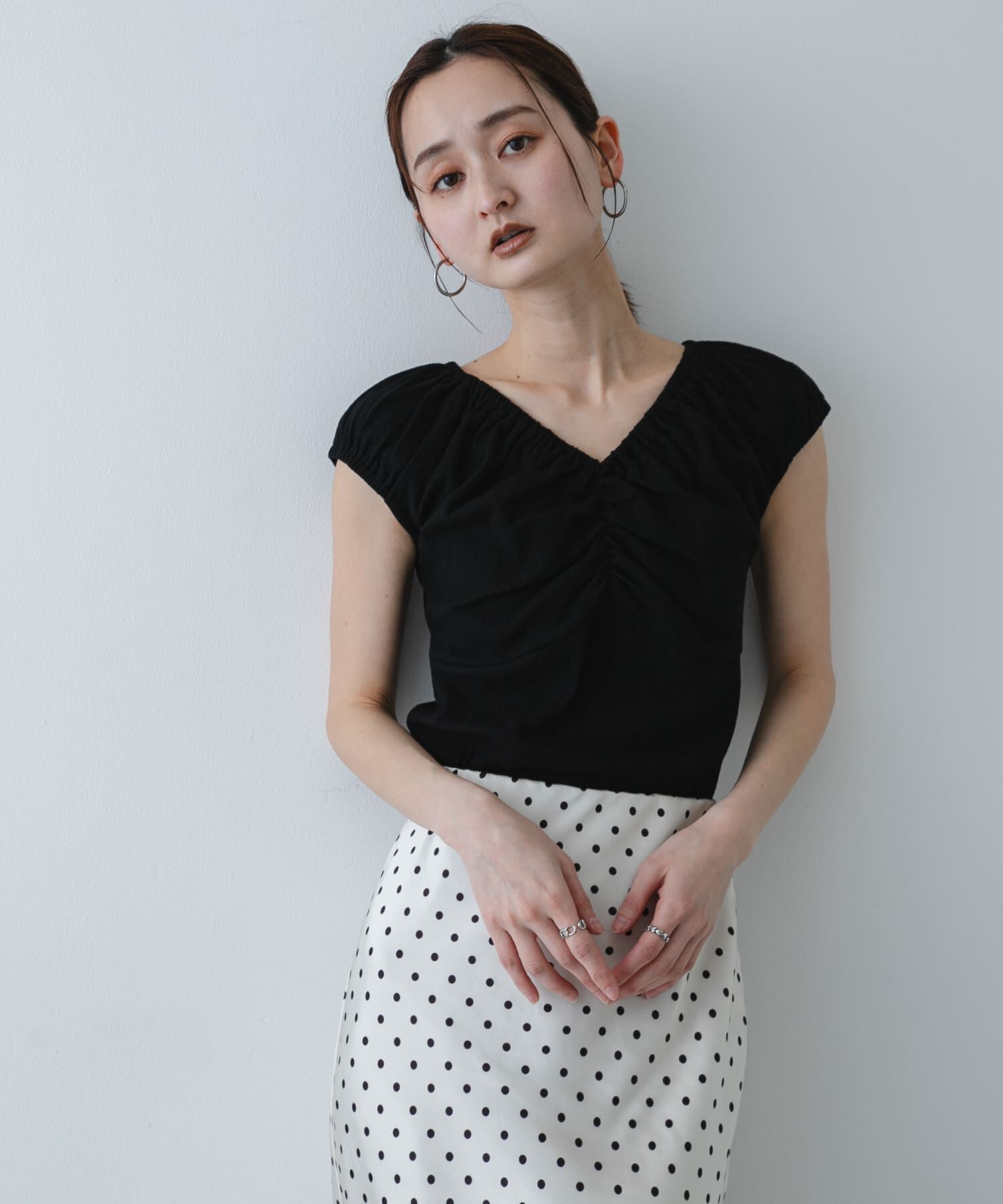 SENSE OF PLACE by URBAN RESEARCH「ギャザーネックカットトップ」|Tシャツ・カットソー|