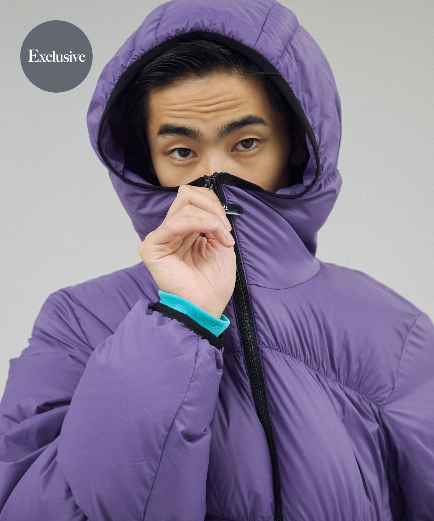 SENSE OF PLACE by URBAN RESEARCH「『別注』TAION&times;SENSE OF PLACE　ダウンフーディジャケット」|ダウン|パープル