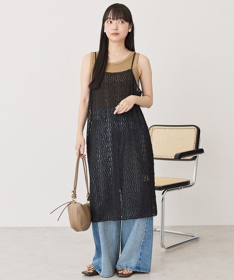 AMERICAN HOLIC「レースキャミワンピース」|ワンピース|Black