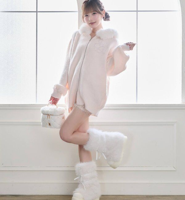  「【Premium order】ゆるたぽマシュマロフェイクファーパーカー」|ニット・セーター|