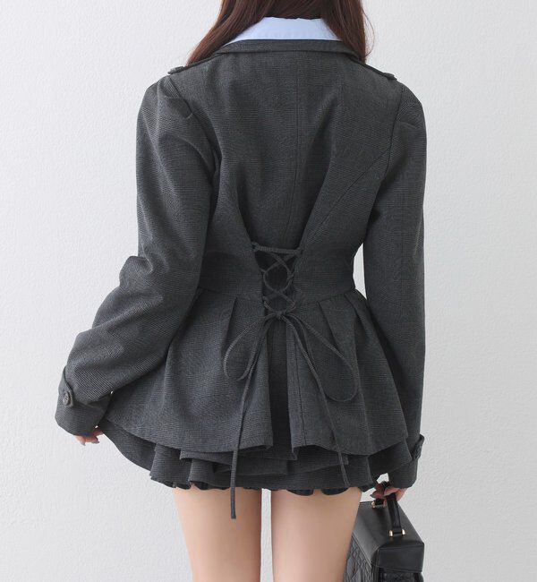  「【Premium order】レイヤード風フレアミニスカート/セットアップ可能」|スカート|