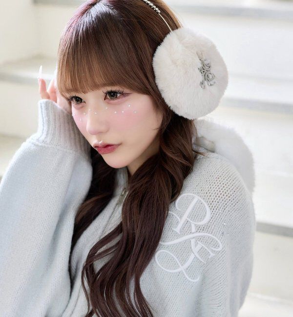  「【Premium order】ビジュー付きフェイクファーイヤーマフ」|その他|