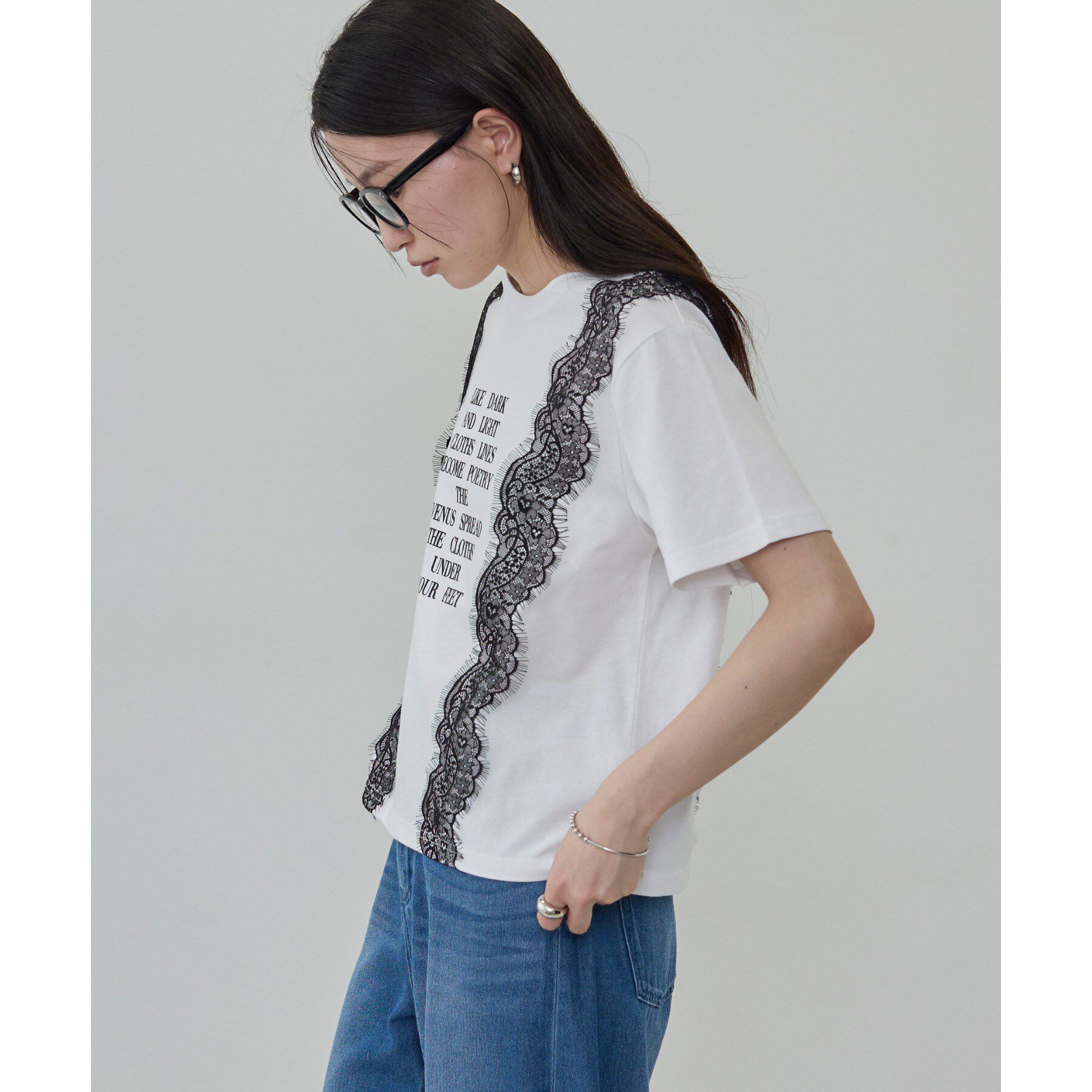 GALLEST「レースステッチドTシャツ」|Tシャツ・カットソー|