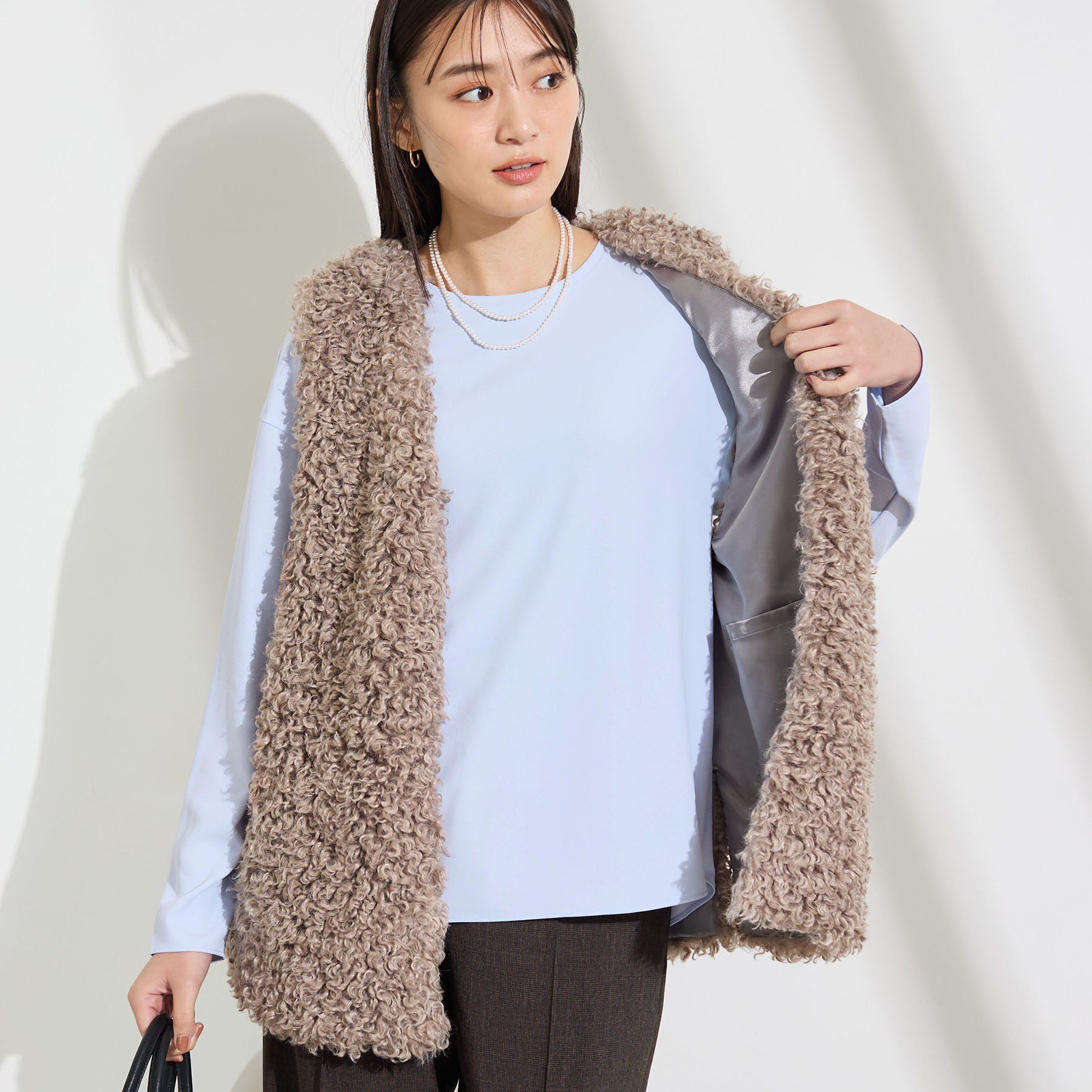 INDIVI「【吸汗速乾／さらっと】キレイめロンT」|Tシャツ・カットソー|