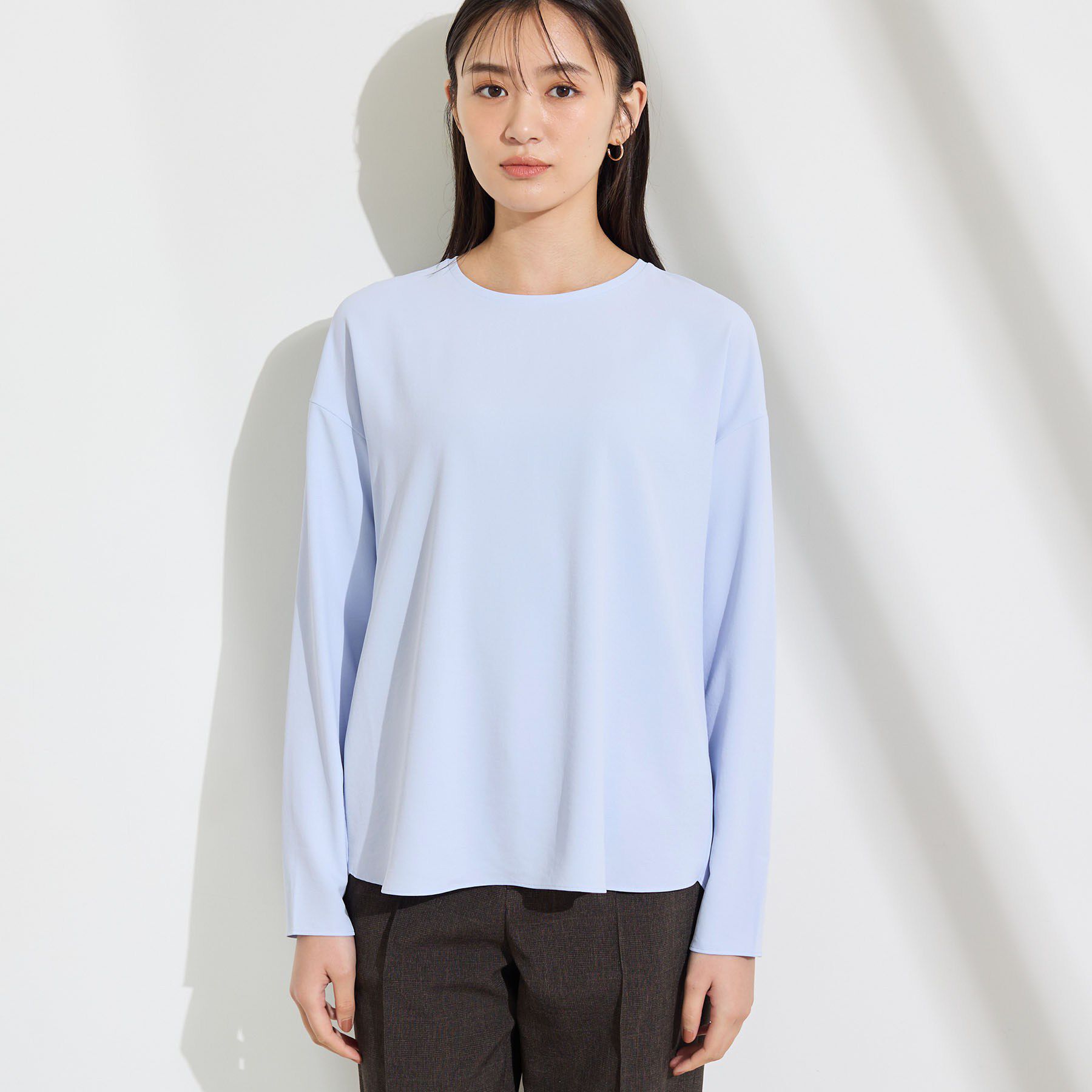 INDIVI「【吸汗速乾／さらっと】キレイめロンT」|Tシャツ・カットソー|