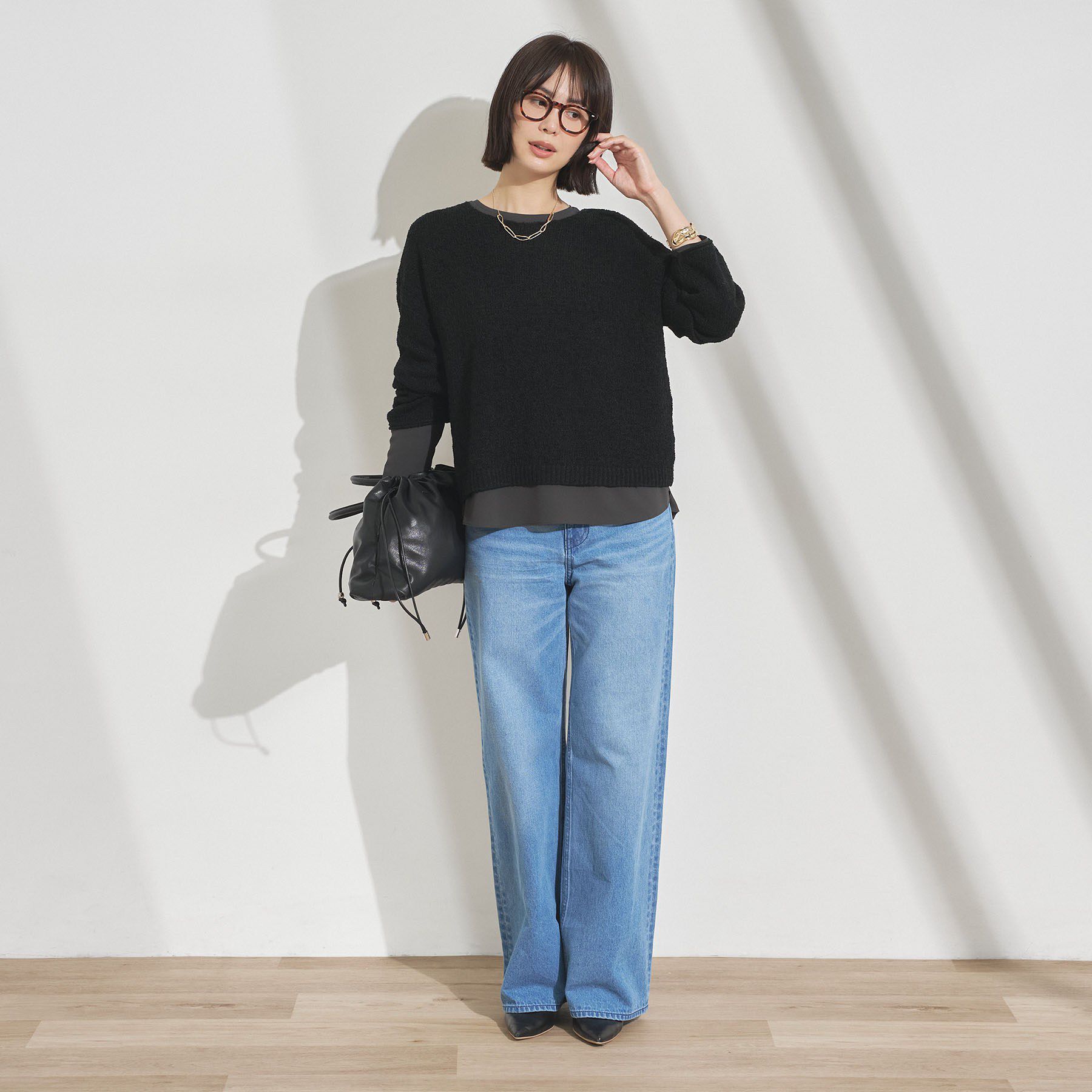 INDIVI「【吸汗速乾／さらっと】キレイめロンT」|Tシャツ・カットソー|