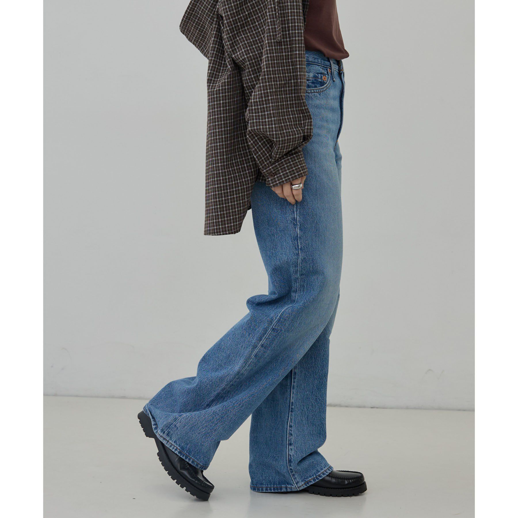 GALLEST「【LEVI&rsquo;S】RIBCAGE WIDE LEG」|デニム|