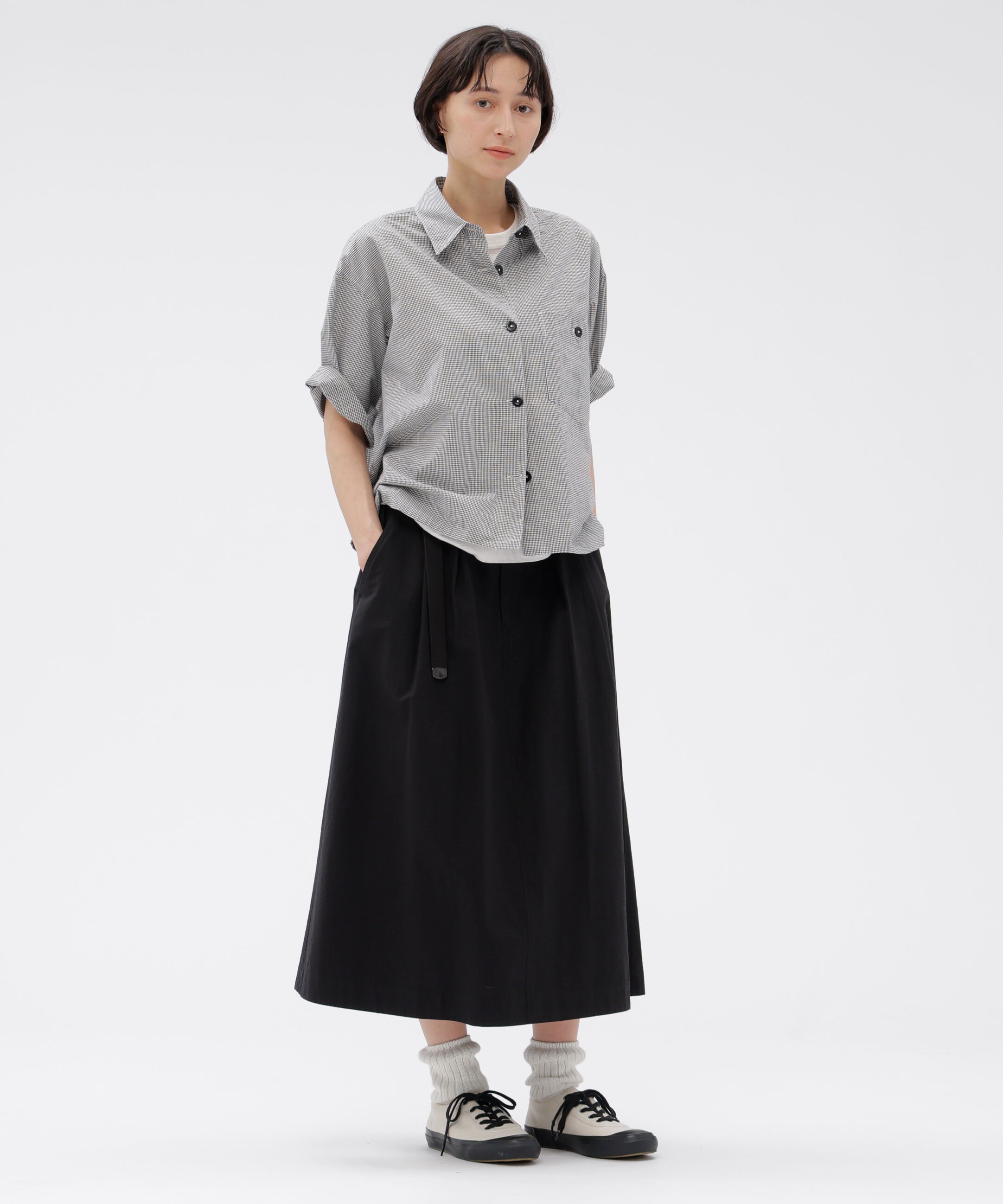 MHL.「LIGHTWEIGHT COTTON NYLON TWILL SKIRT」|スカート|