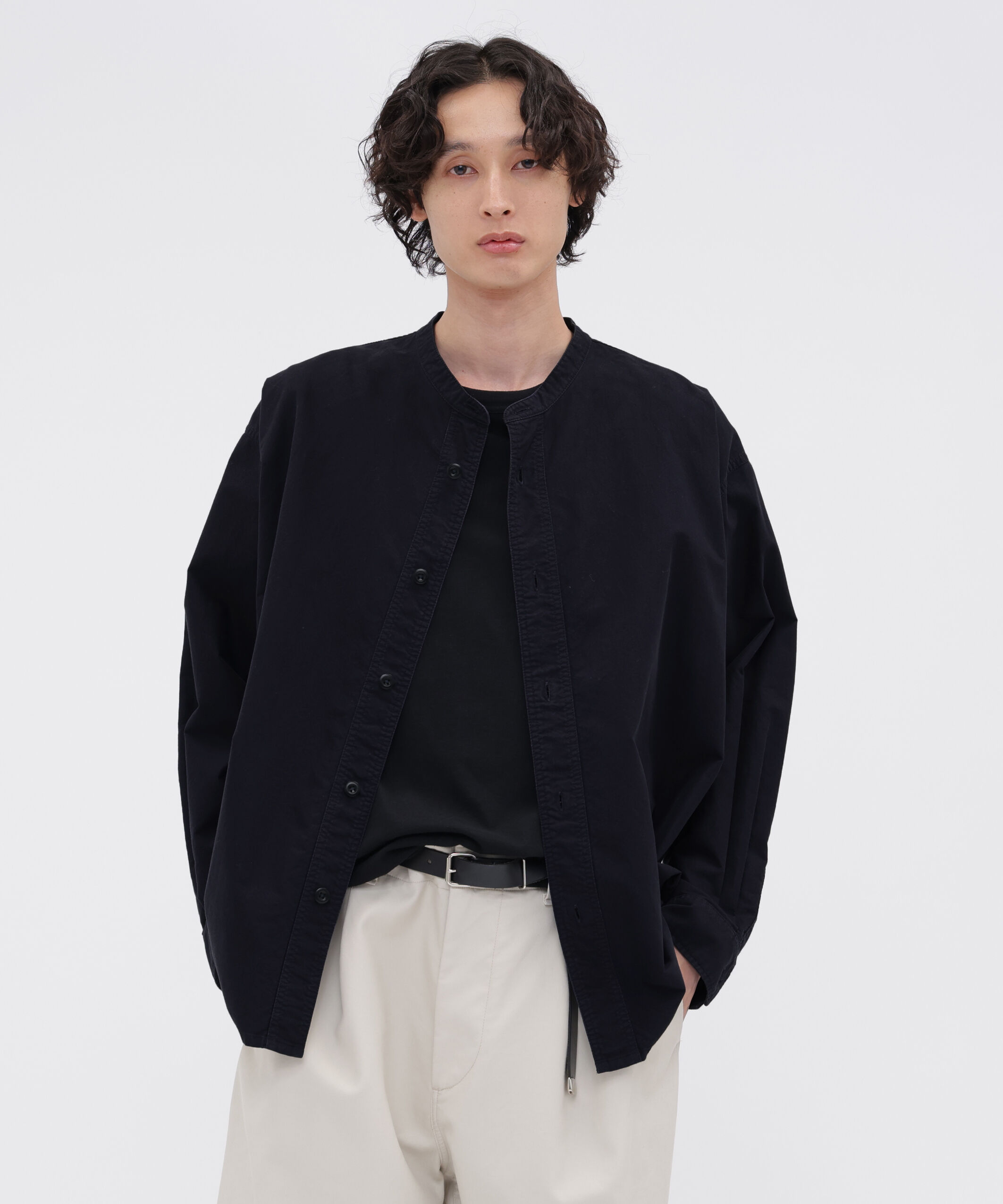 MHL.「SOFT HOPSACK SHIRT」|シャツ・ブラウス|DARK NAVY1