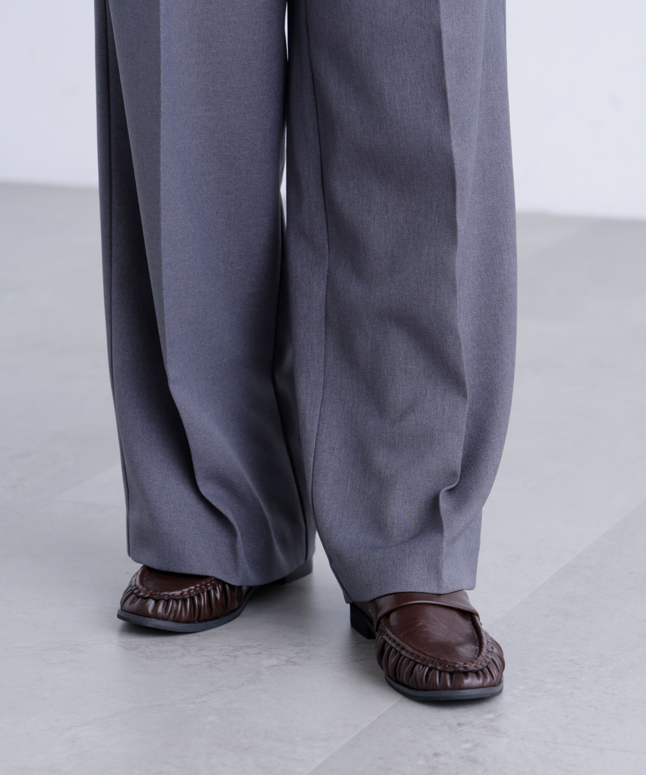  「ｳｰﾙ調ﾜﾝﾀｯｸﾜｲﾄﾞﾊﾟﾝﾂ[切らずに履ける身長別ｻｲｽﾞ/低  」|その他|