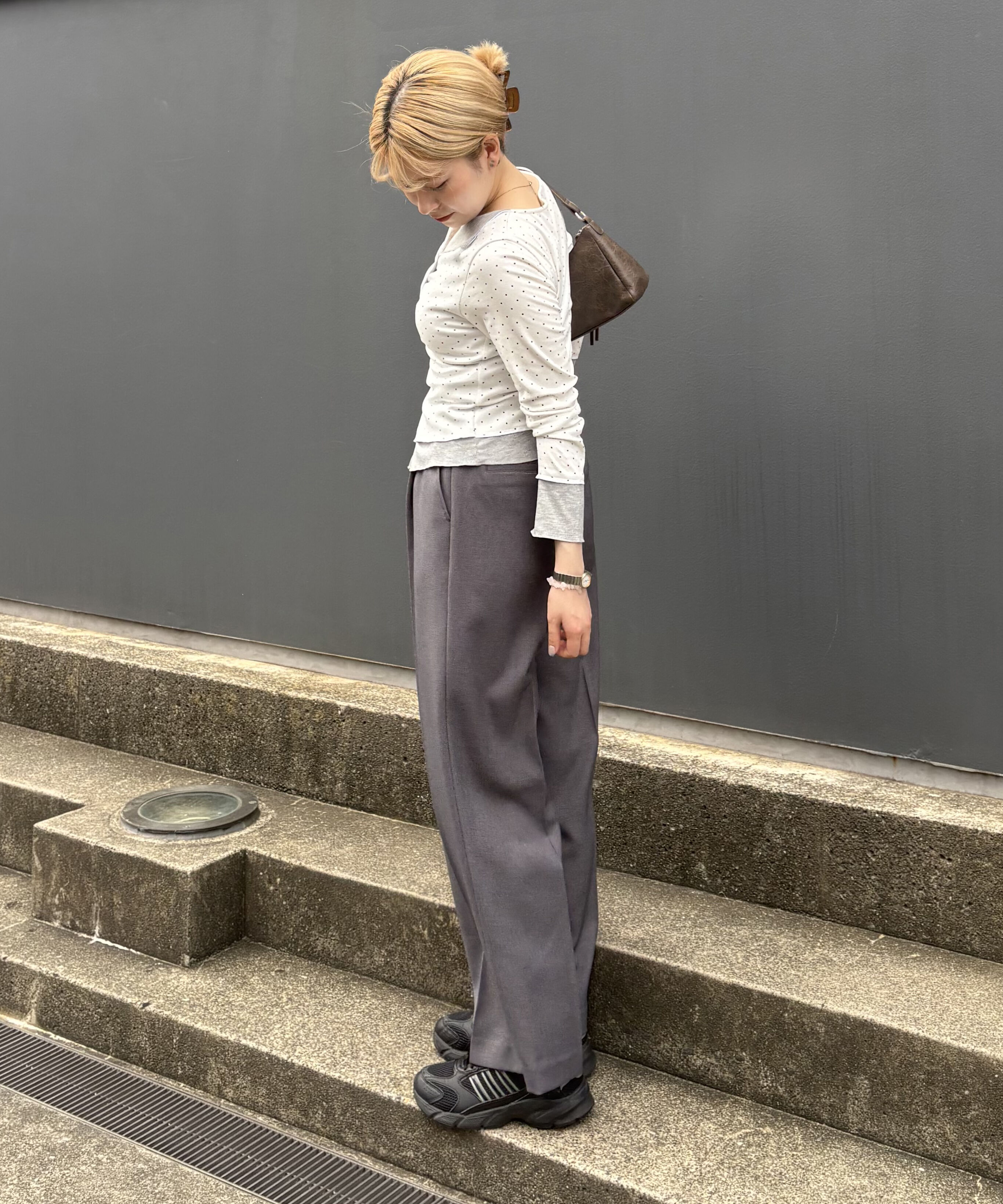  「ｳｰﾙ調ﾜﾝﾀｯｸﾜｲﾄﾞﾊﾟﾝﾂ[切らずに履ける身長別ｻｲｽﾞ/低  」|その他|