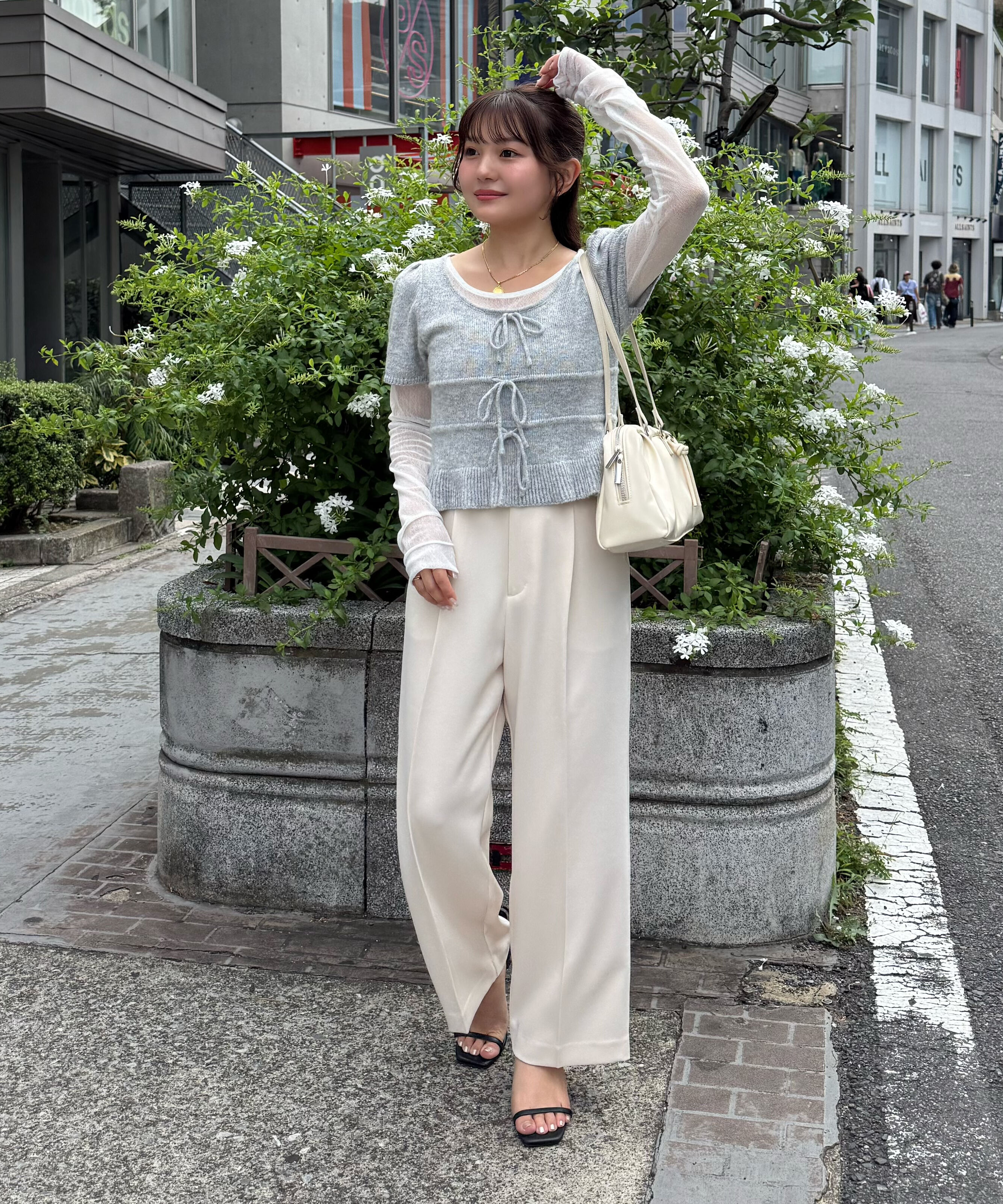  「ｳｰﾙ調ﾜﾝﾀｯｸﾜｲﾄﾞﾊﾟﾝﾂ[切らずに履ける身長別ｻｲｽﾞ/低  」|その他|