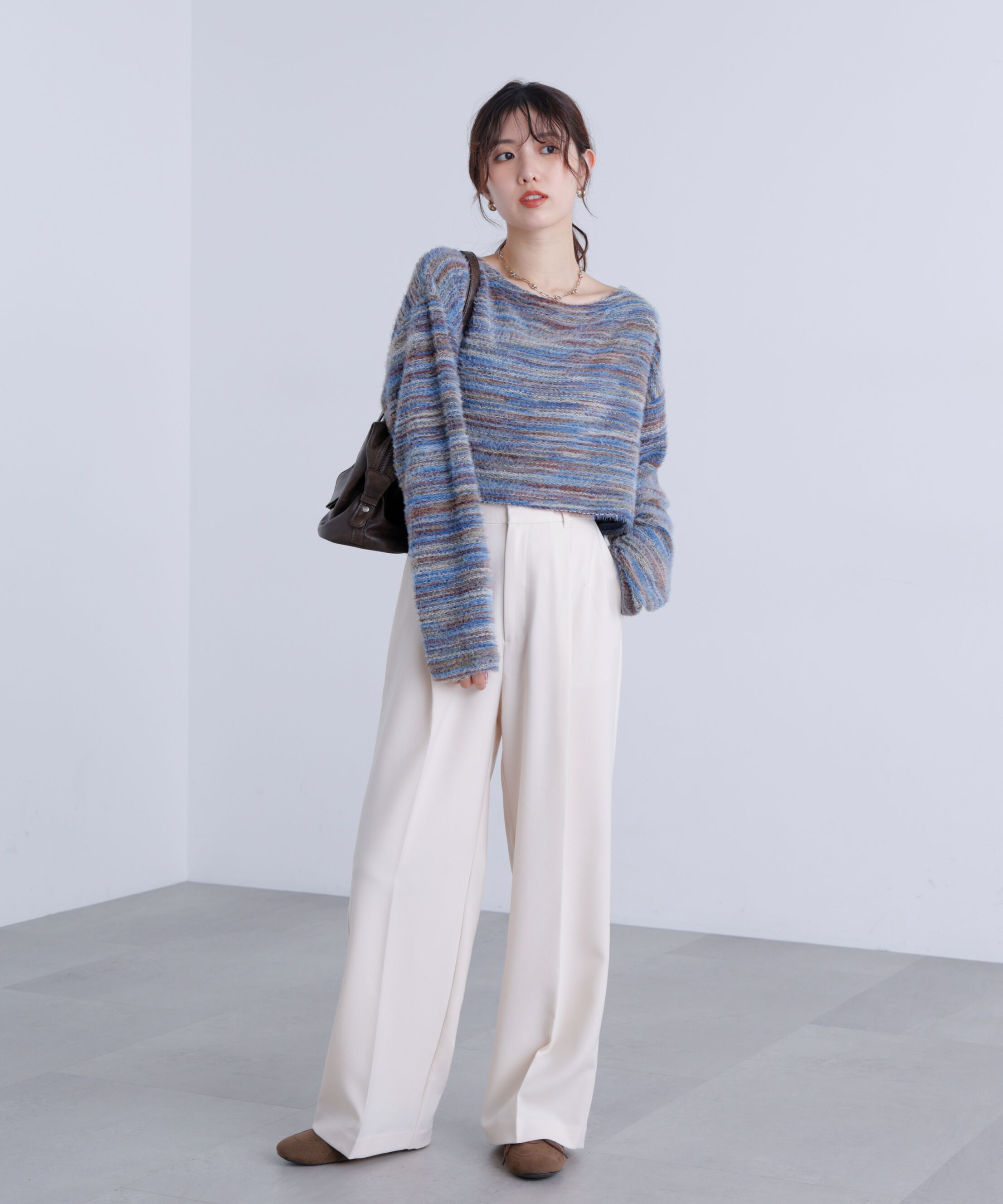  「ｳｰﾙ調ﾜﾝﾀｯｸﾜｲﾄﾞﾊﾟﾝﾂ[切らずに履ける身長別ｻｲｽﾞ/低  」|その他|