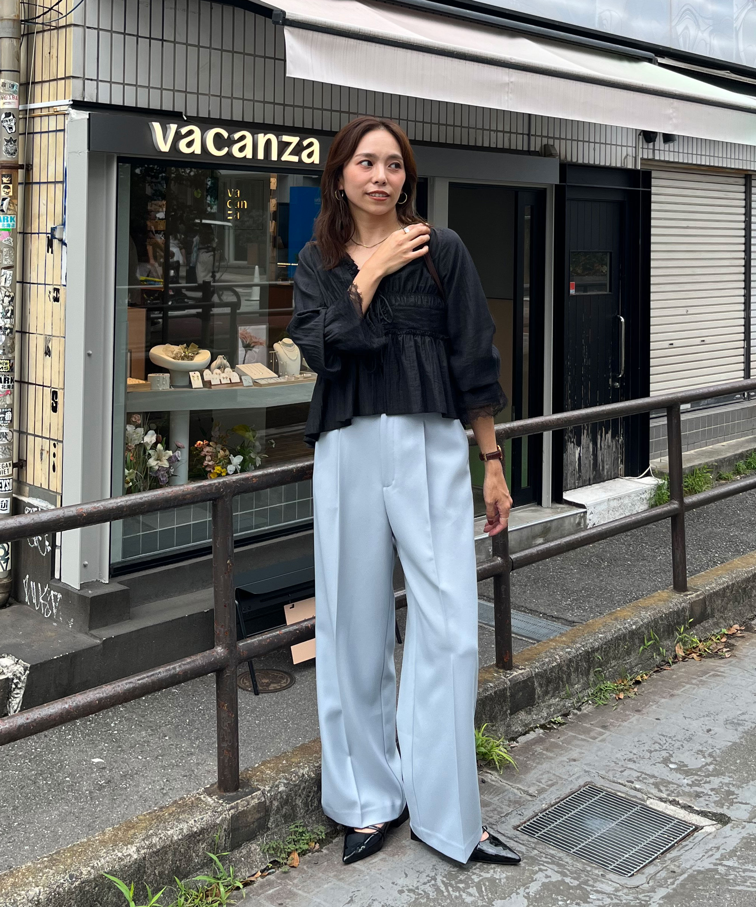  「ｳｰﾙ調ﾜﾝﾀｯｸﾜｲﾄﾞﾊﾟﾝﾂ[切らずに履ける身長別ｻｲｽﾞ/低  」|その他|