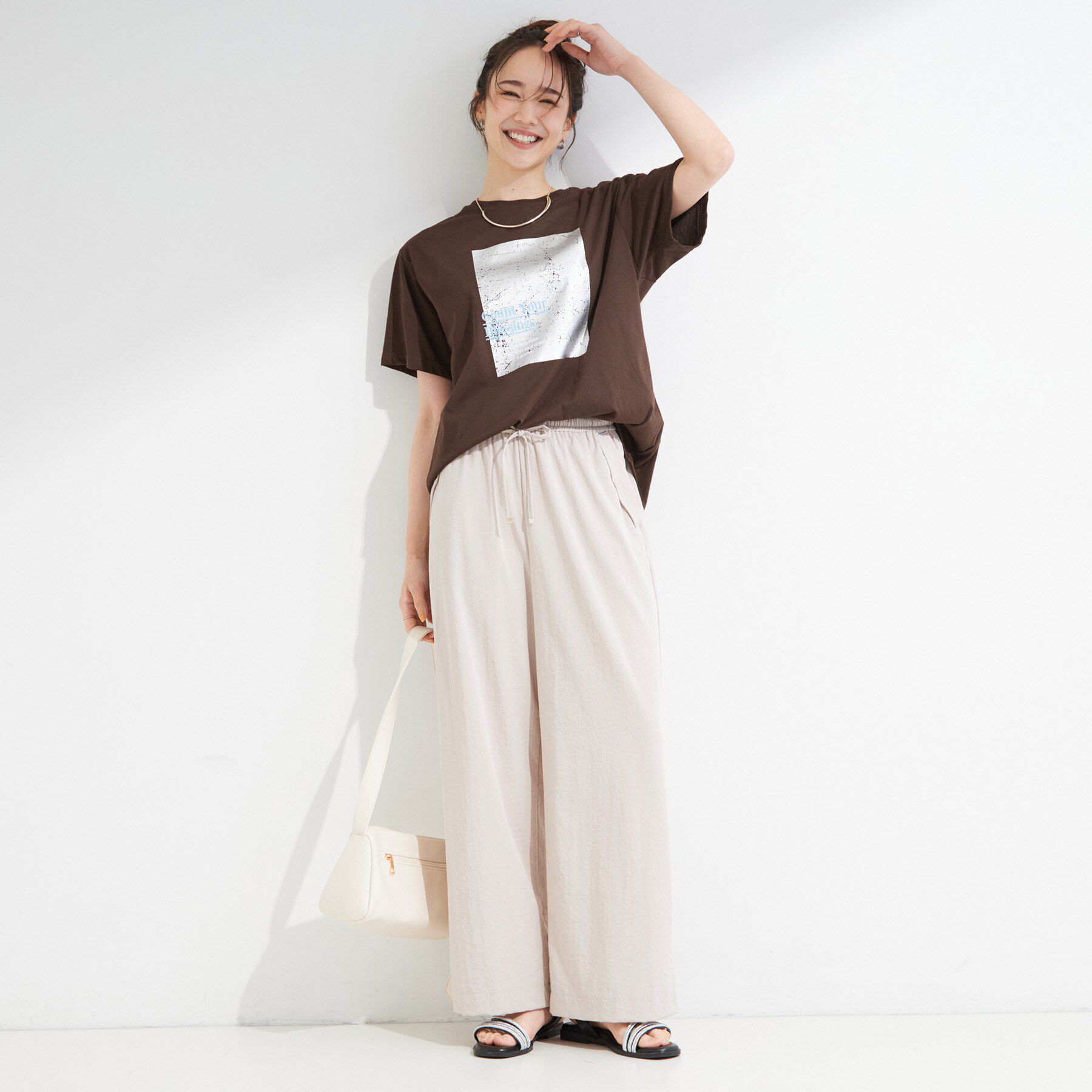 SHOO･LA･RUE「【S-LL/洗濯機可】選べる4柄　デイリー使いにぴったりな 大人の頼れるTシャツ」|Tシャツ・カットソー|