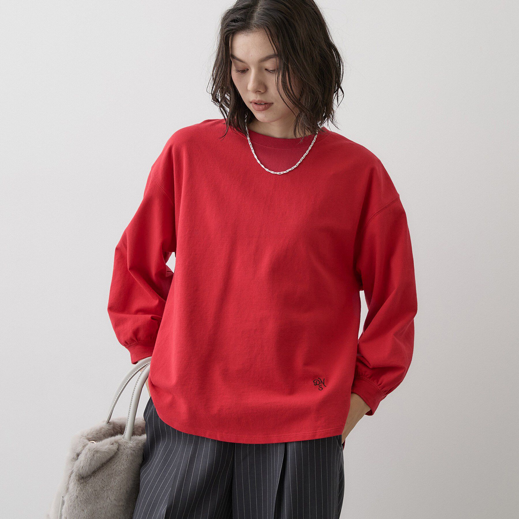 Dessin「【洗える/7色展開/XS-L】バックヘンリーミニ裏毛 長袖」|Tシャツ・カットソー|