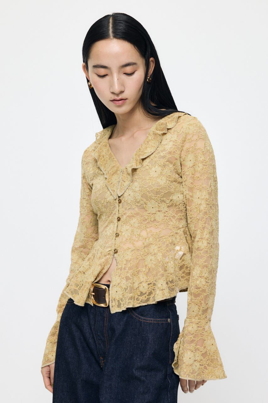 MOUSSY「FRILL LACE ブラウス」|Tシャツ・カットソー|