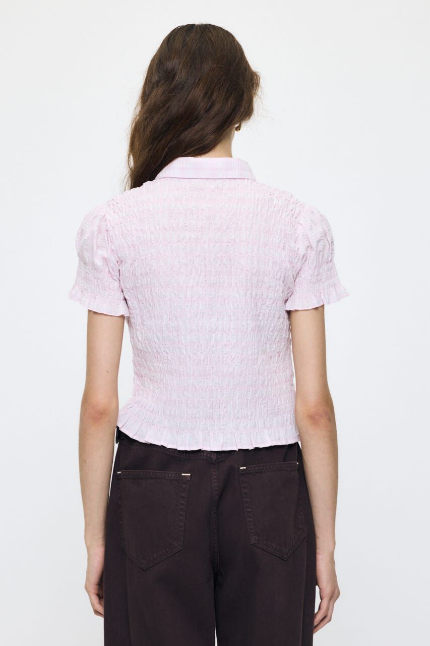 MOUSSY「PLAID SHIRRING シャツ」|シャツ・ブラウス|