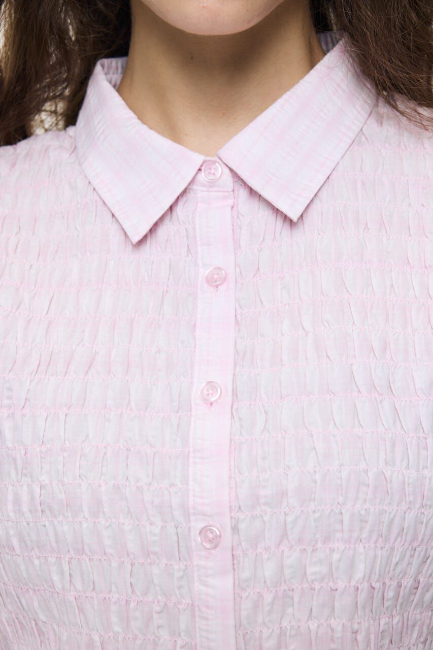 MOUSSY「PLAID SHIRRING シャツ」|シャツ・ブラウス|