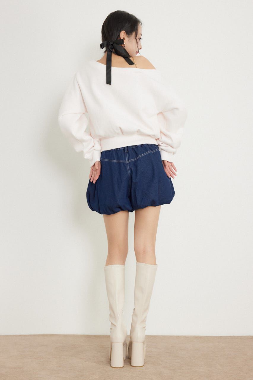 rienda「バルーンデニムショートパンツ」|デニム|