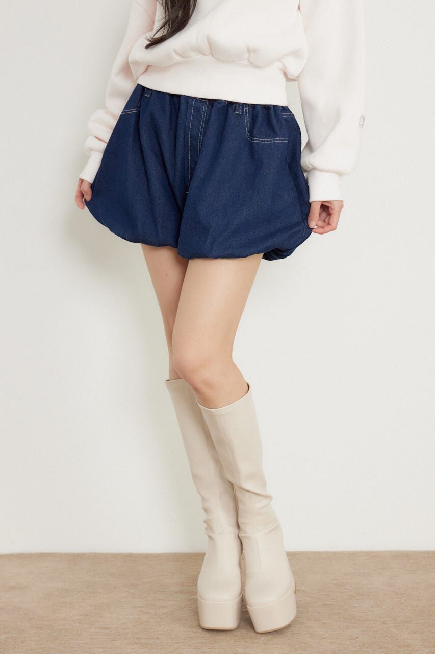 rienda「バルーンデニムショートパンツ」|デニム|