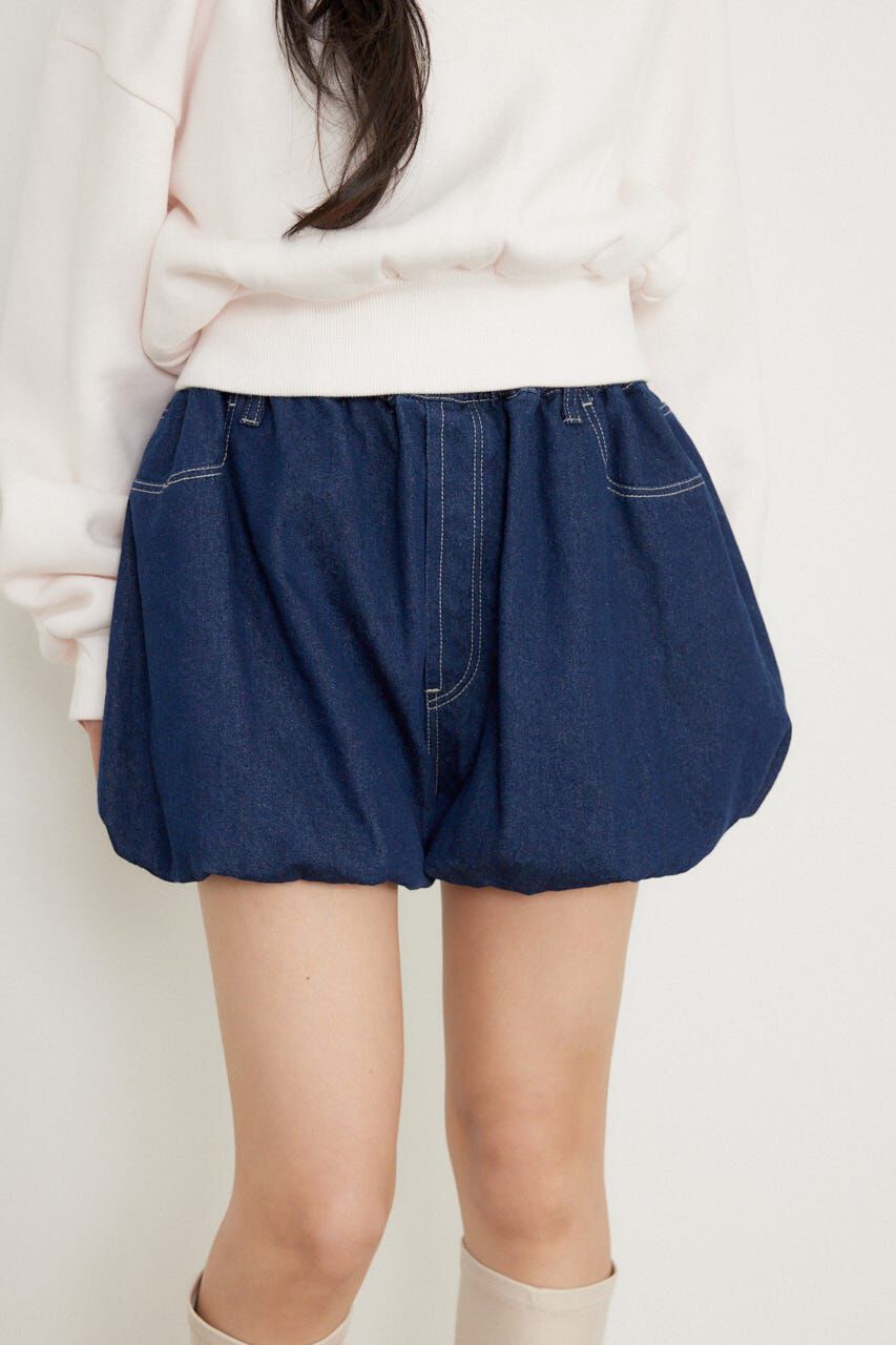 rienda「バルーンデニムショートパンツ」|デニム|