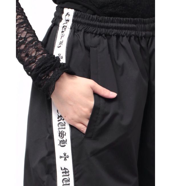 EVRIS「ラメラインワイドパンツ【セットアップ着用可能】」|カーゴ|