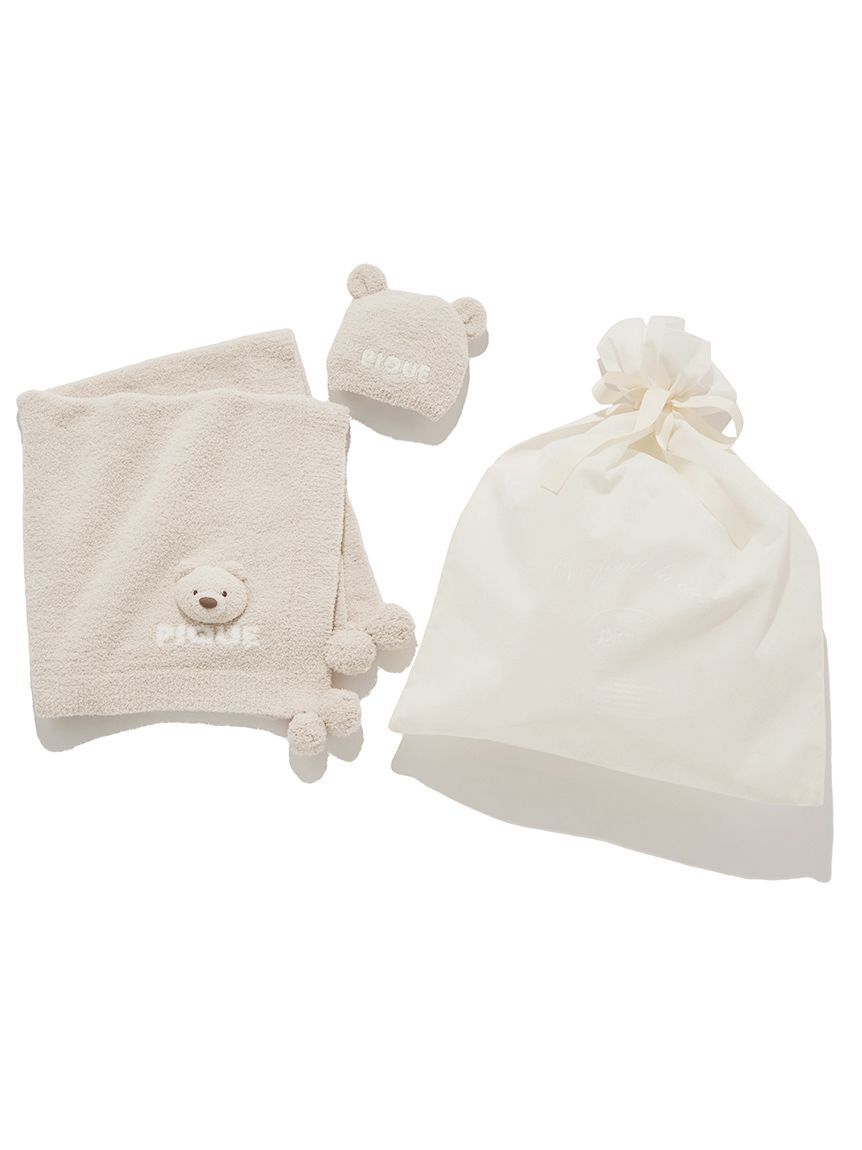 GELATO PIQUE KIDS & BABY「【ラッピング済み】【BABY】パウダーベアブランケット＆キャップSET」|その他ベビー用品|
